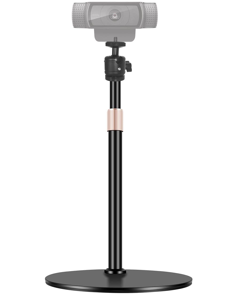 Webcam Tripod Stand for Desk Height Adjustable & 360° Swivel Compatible with ...-image