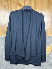 EUC Athleta Pranayama Wrap Jacket Open Front Cardigan Sweater Womens Small Black