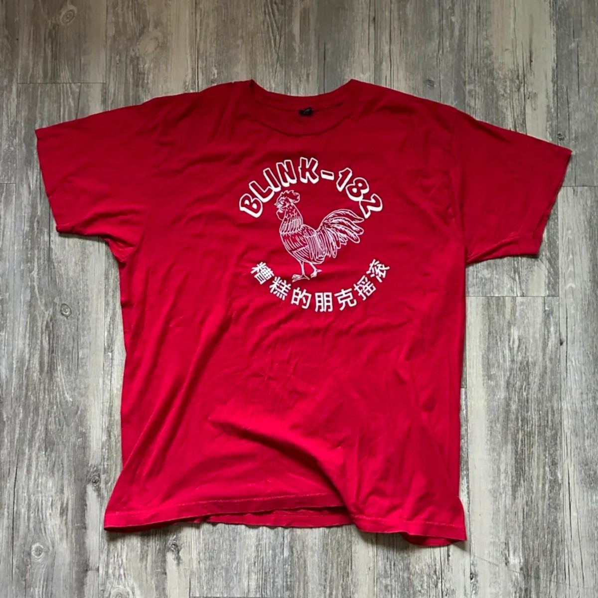 Vintage Blink-182 Sriracha Try Our Spicy C**k Sauce Band T-Shirt