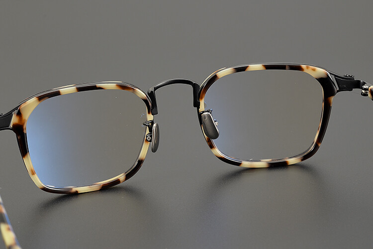 Square Glasses for Big Face Head Men Wide Acetate Titanium Eyeglass