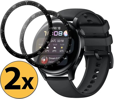 2X SCHUTZFOLIE FOLIE FULL CURVED DISPLAYGLASFOLIE FÜR Huawei Watch 3 / Pro