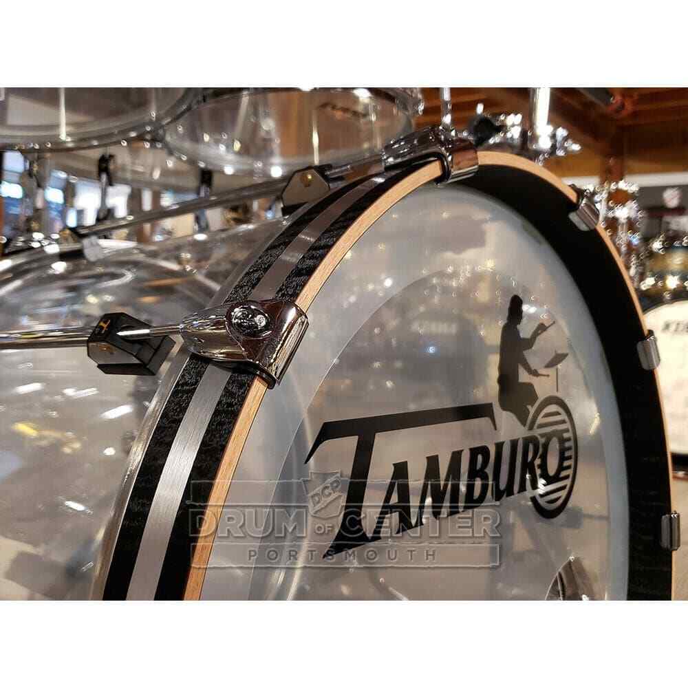Tamburo Volume Series 5pc Seamless Acrylic Drum Set w/Snare Drum Natural Clear