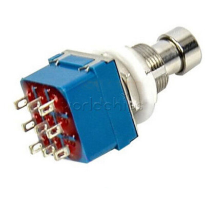 10PCS 9-Pin 3PDT Guitar Effects Pedal Box Stomp Foot True Bypass Metal Switch