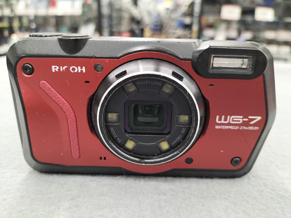 RICOH WG-7 Waterproof 20MP Tough Compact Camera Red Digital RICOH WG-7 Waterproof 20MP Tough Compact Camera Red Digital