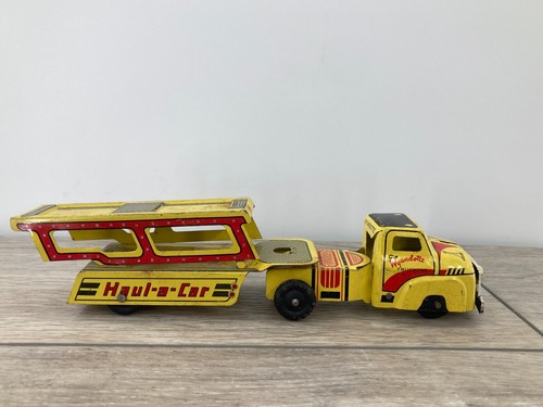 Wyandotte Trucking Car Vehicle Hauler Trailer Semi Truck Metal Tin Litho Toy 482 - Picture 5 of 14