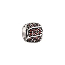 CHAMILIA Jeweled Petals Red Cubic Zirconia Charm Bead 2025-0620