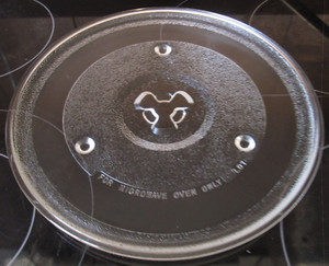 Teller - für die Mikrowelle - Drehteller - Glas - mit Standfüßchen - ⌀ 27cm