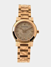 Brand New Burberry The City BU9235 RoseTone Stainless Steel 26 mm Women's Watch