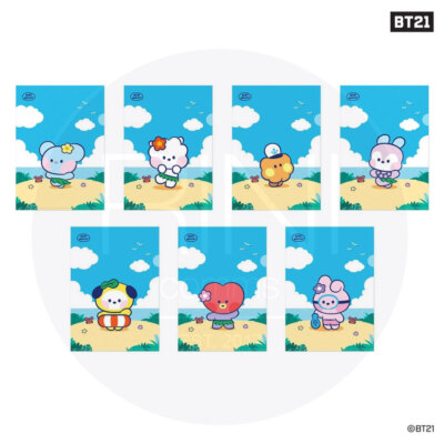 BTS BT21 Official Authentic Goods minini L Holder A4 VACANCE 7SET + Tracking Num