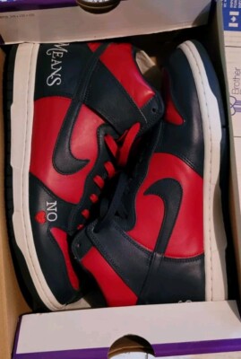 Nike SB Dunk High Supreme By Any Means Navy & Red SS22 Men's Size