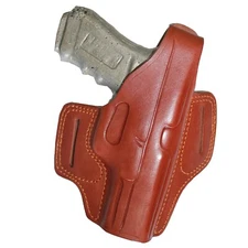 Handmade Leather OWB Carry Two Slot Thumb Break Gun Holster  For  Various Pistol