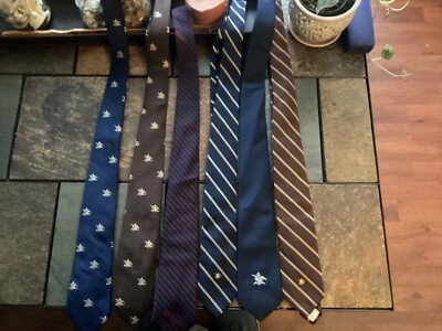 Six Rare Anheuser Busch Executive Ties, Chtistian Dior, Beau Brummell, Regal