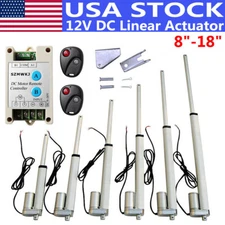 Electric Linear Actuator 12V DC 8" 12" 18" Stroke 1000N 220lbs 14mm/s Fast Speed