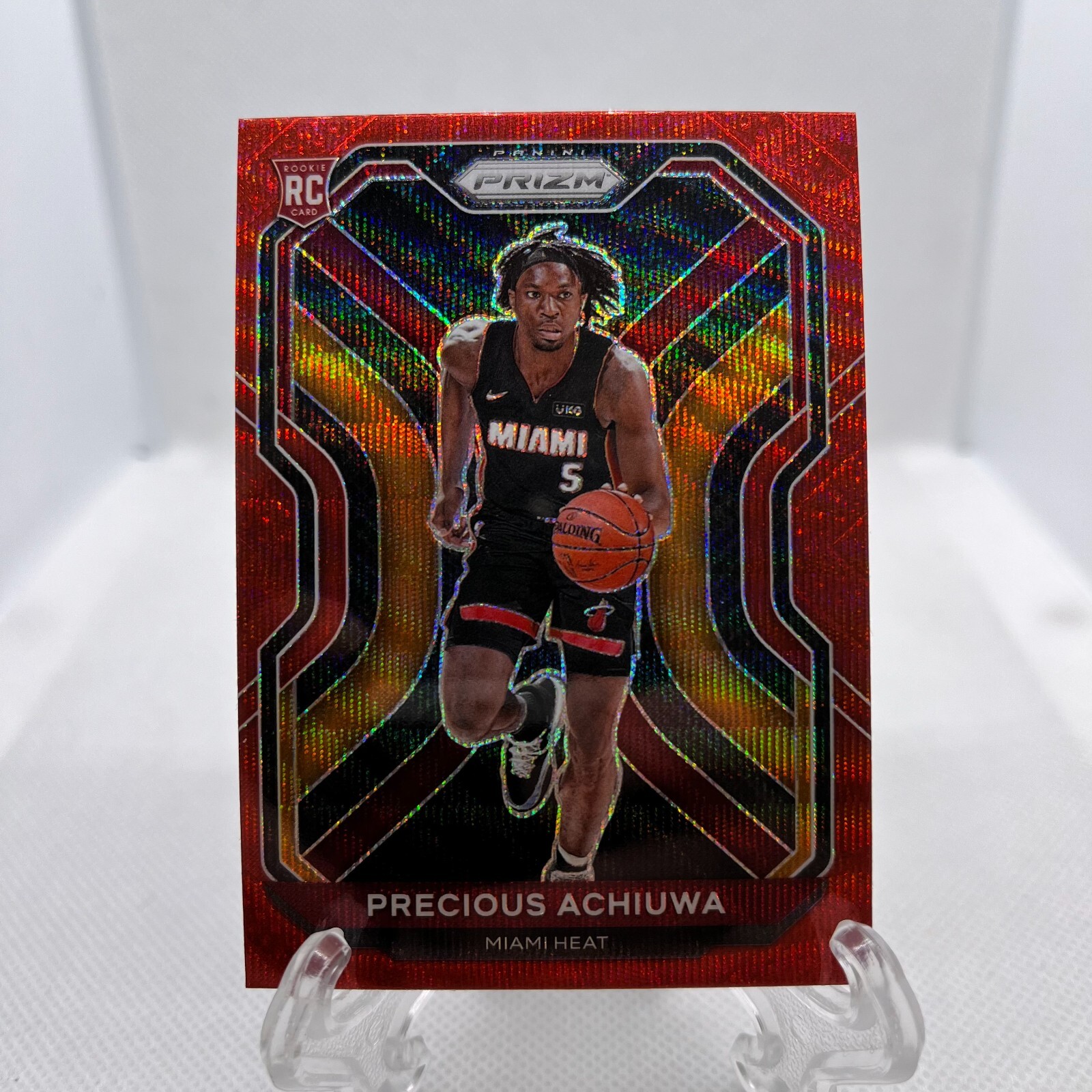 2020-21 Panini Prizm Ruby Wave Prizm Precious Achiuwa #294 Rookie RC