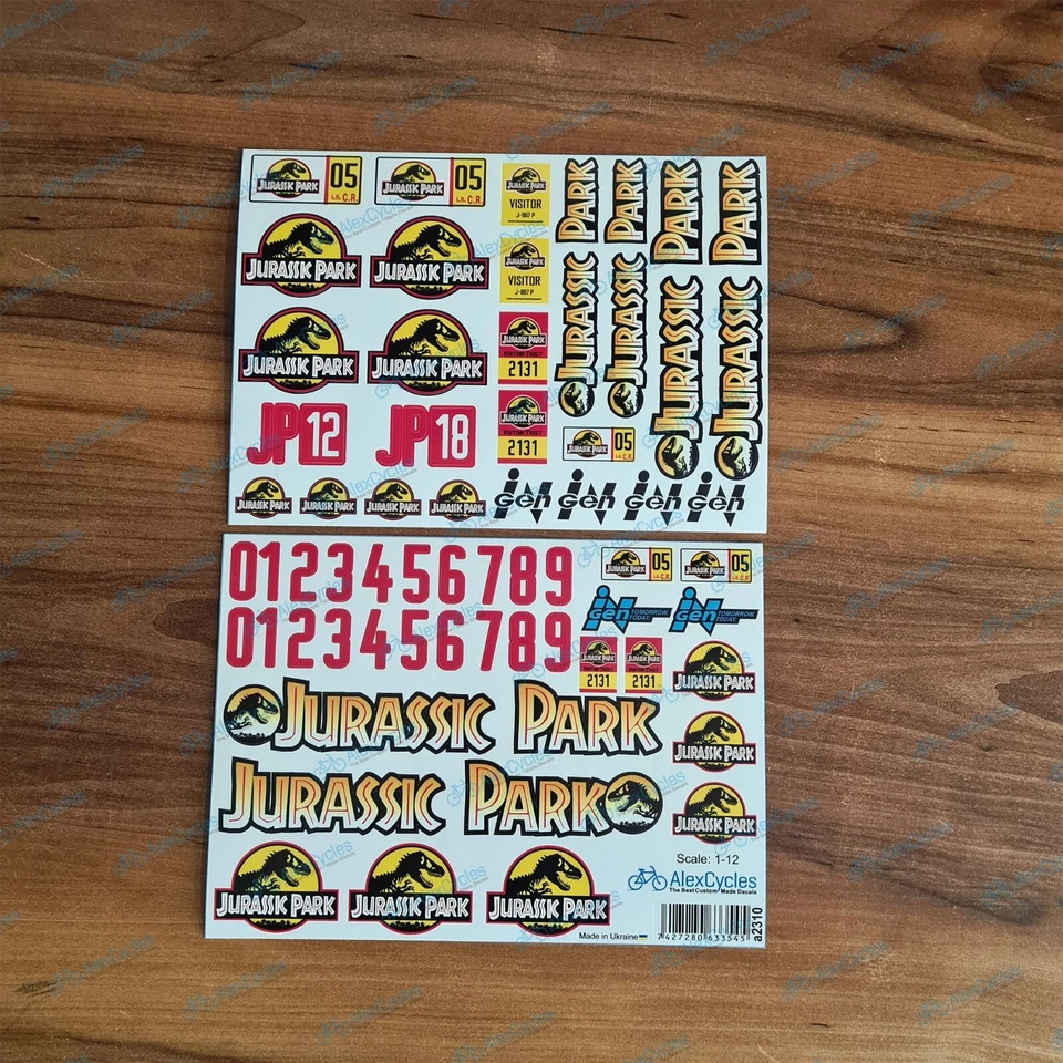 1/10 1:10 Scale Jurassic Park Decals RC Stickers Crawler Axial Traxxas TRX4 TRX6 - Image 3 of 4