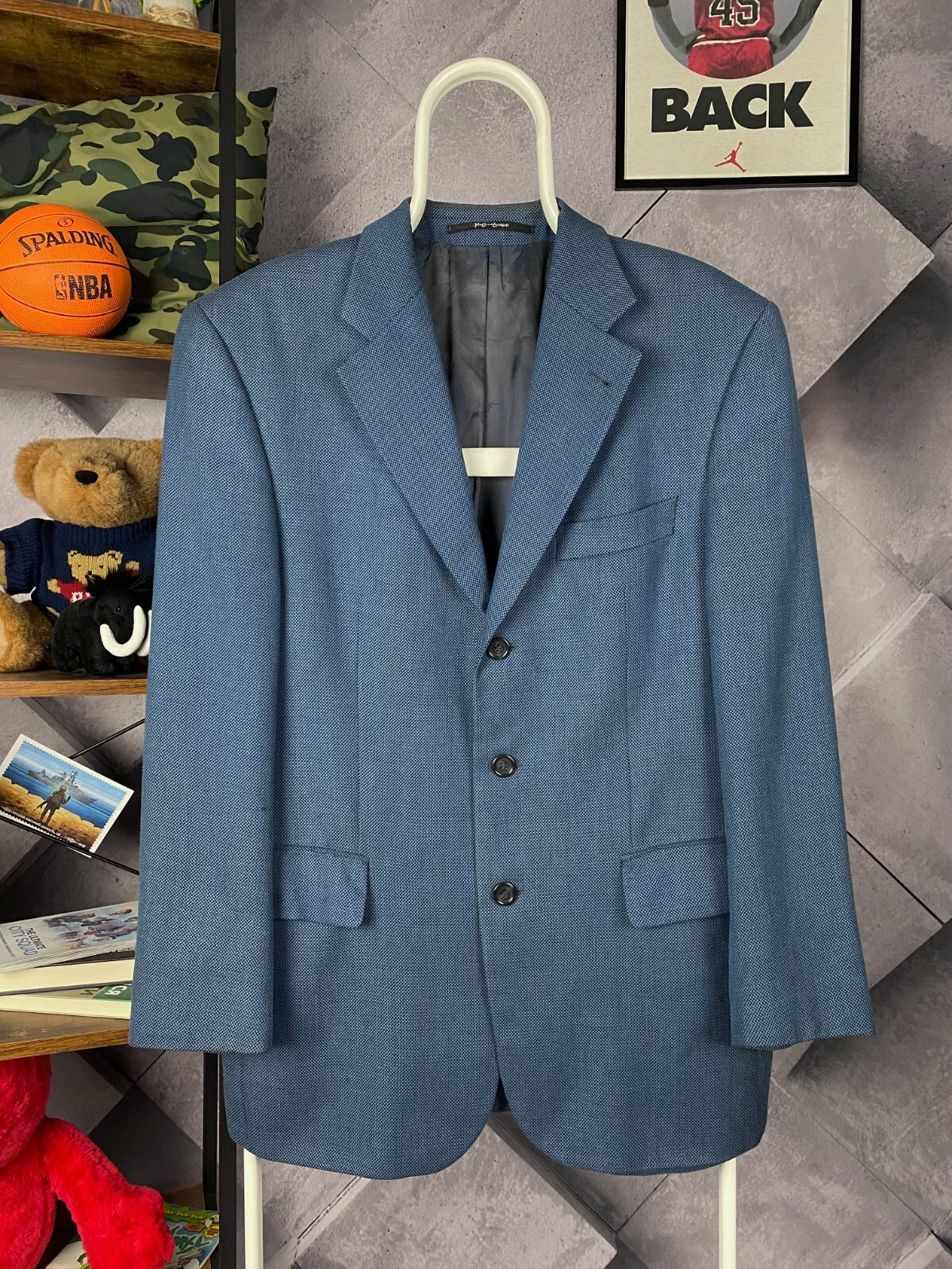 Blazer Yves Saint Laurent Uomo Vintage Modale Lana 3 Pezzi