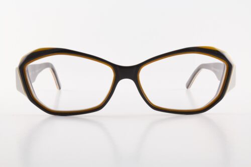 Seltene authentische Traktionssenf IFAHAN 55 mm schwarz mehrfarbige Brille Frankreich - Bild 2 von 5