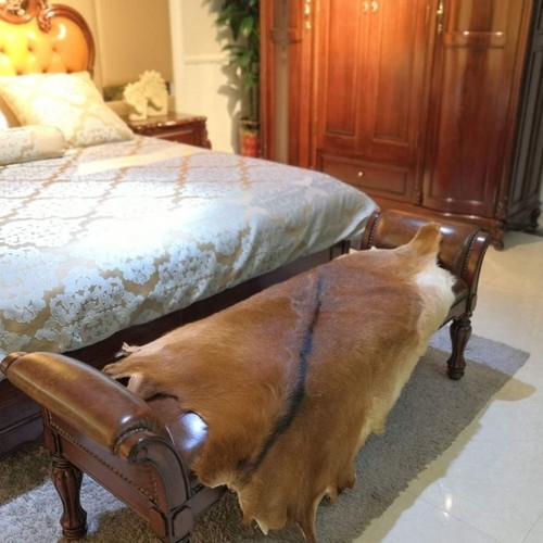 Red Deer Hide Rug Deer Skin Rug Deer Taxidermy Fireplace Deerskin Decor