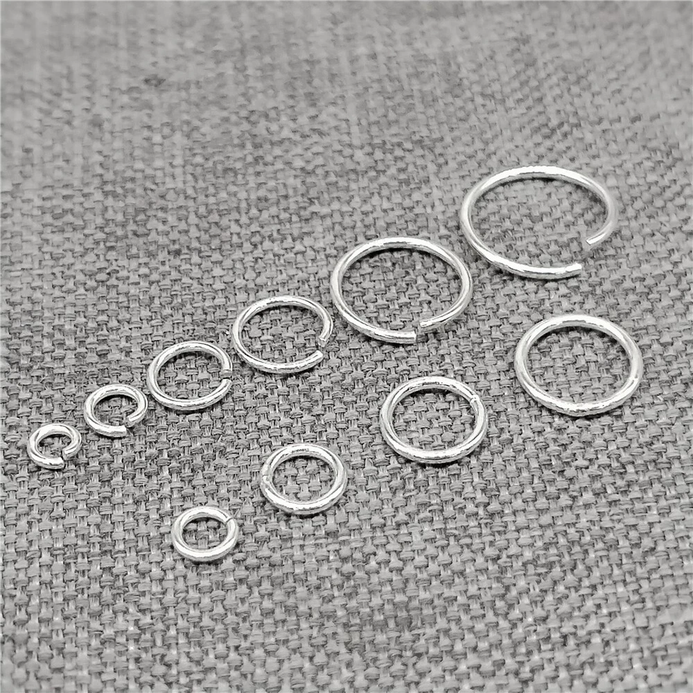Fermoir à Ressort En Argent Sterling 925 Avec Anneau Taille 7mm X 2 Pieces
