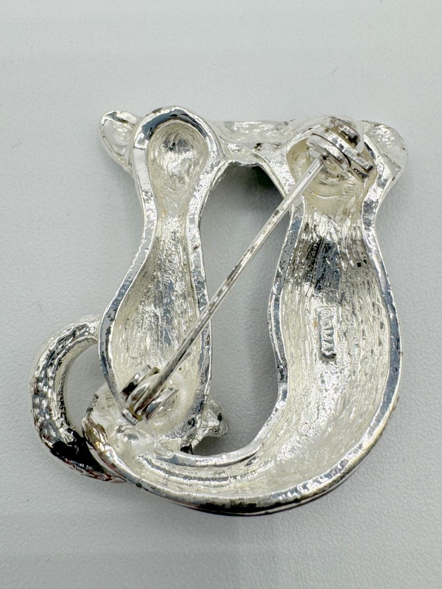 C1-4771 VINTAGE BROOCH SIGNED ROMA SILVER PIN 1.3
