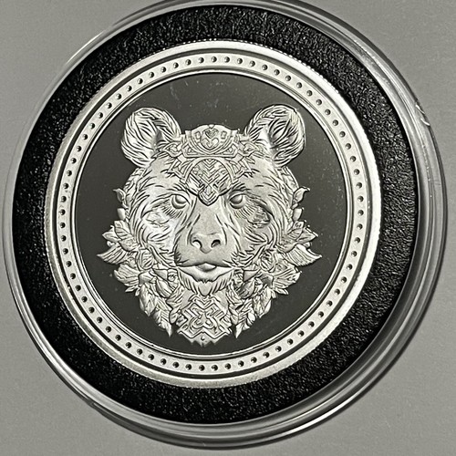Peace Love & Hayleybug Bear Rare Coin 1 Troy Oz .999 Fine Silver Round Medal 999 - Picture 7 of 12