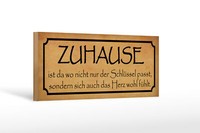 Holzschild Spruch 27X10 Cm Zuhause Wo Das Herz Wohl FüHlt Schild Wooden Sign