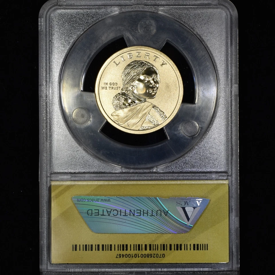 2019 NATIVE AMERICAN DOLLAR ✪ ANACS EU-70 ✪ $1 ASTRONATS FDOI COIN 457 ◢TRUSTED◣ - Image 2 of 2