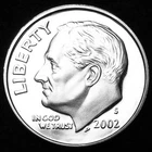 2002 S Roosevelt Silver Mint Proof Dime ~ U.S. Coin from Original Proof Set