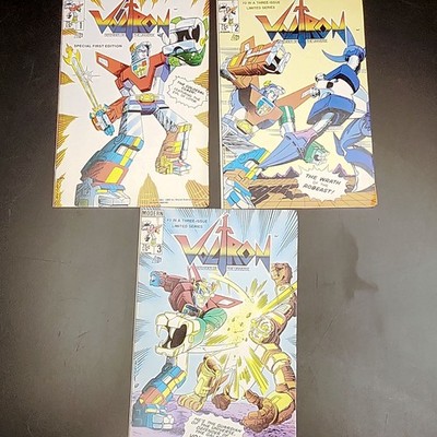 Voltron Defender of the Universe #1-3 1984 Modern Comics Complete Set 1st Ed