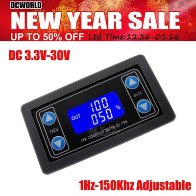 LCD Display XY-PWM PWM Signal Generator DC3.3-30V 1Hz~150KHz PWM Pulse Frequency