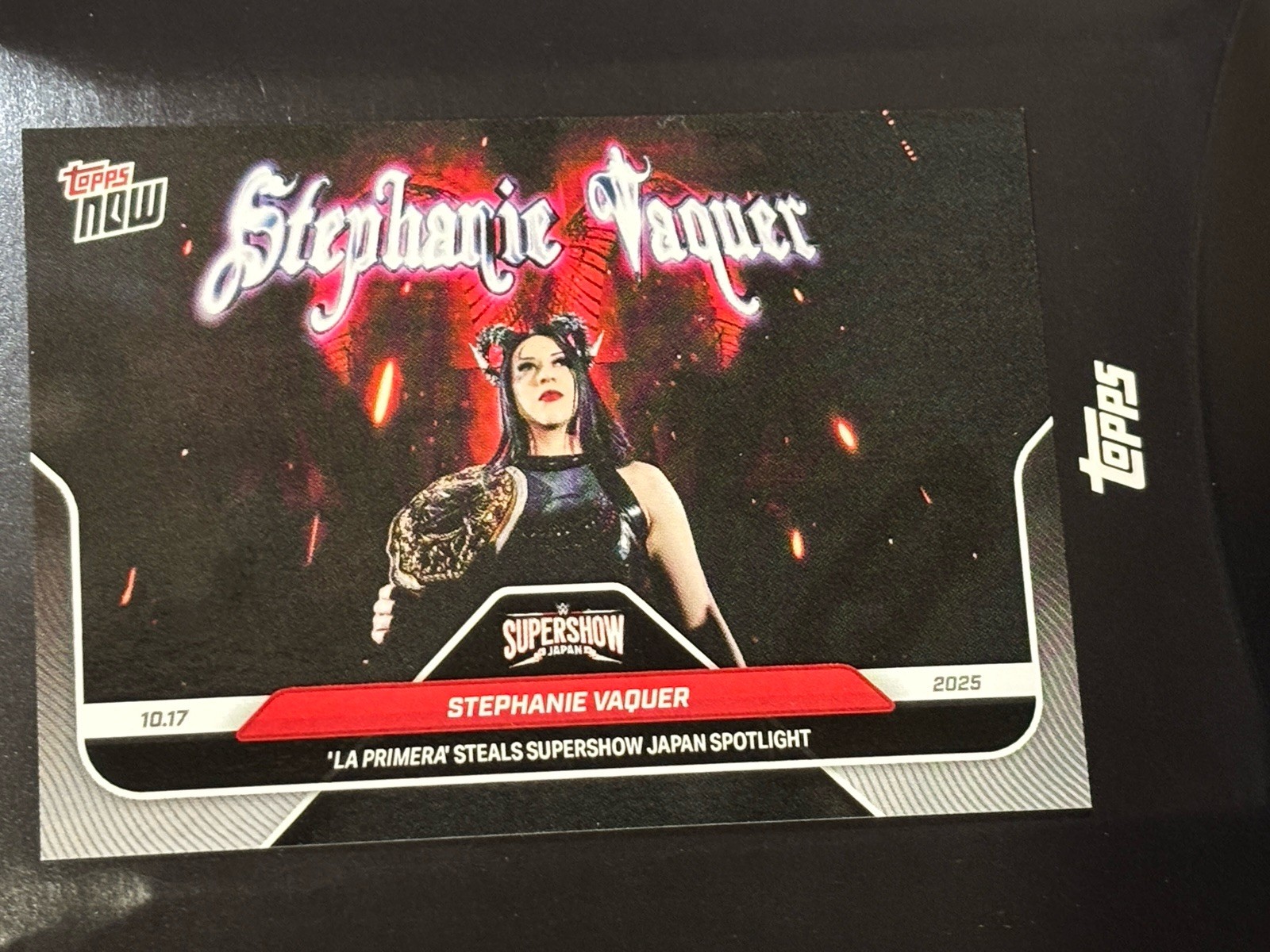 Stephanie Vaquer 2025 Topps Now WWE #112 La Primera Tokyo Japan Supershow Base