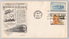 Baltimore, MD & Ohio Railroad 125th Anniversary cover, Modern 1993 29c