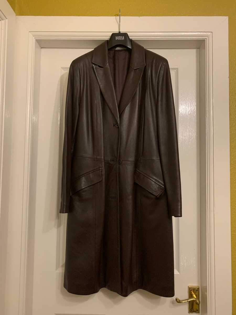 Marks Spencer Women's 100% Authentic Brown Leather Outer Shell