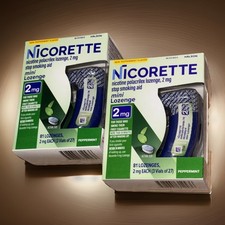 Nicorette Mini Nicotine Lozenges 2 Mg Mint-Lot Of 2- New- Ex 9/27