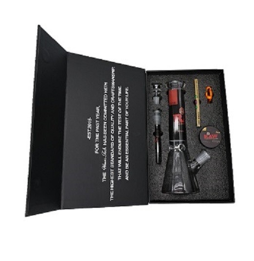 8" - RAW - Heavy Glass - Water Pipe Bong Hookah Gift Set + Extras