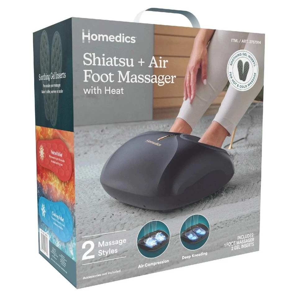 HoMedics Shiatsu + Masajeador de pies de aire con terapia de amasado profundo por calor NUEVO Foto 3 de 4