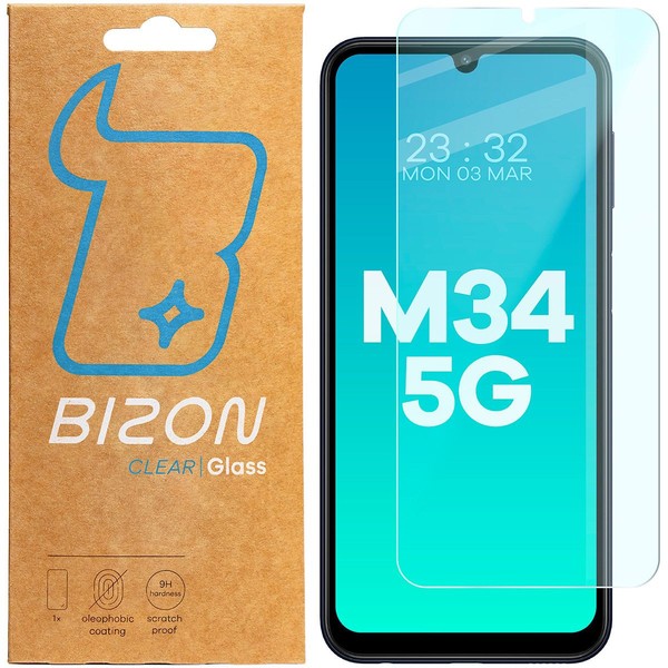 GehäRtetes Glas FüR Galaxy M34 5G Bizon Hartglas Handyglas DisplayschüTzglas-image