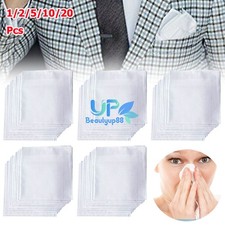 lot 1 20x Handkerchief 100 Cotton Soft White Men Hankie Hankerchieves 16" x 16"