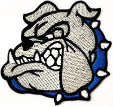 Cartoon Bulldog Patch Embroidered Badge Iron on Sew on Emblem for Jackets Jeans