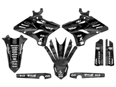 2002-2004 Für Polisport Restyle YZ 125 Apache Grau Senge Grafiken Set