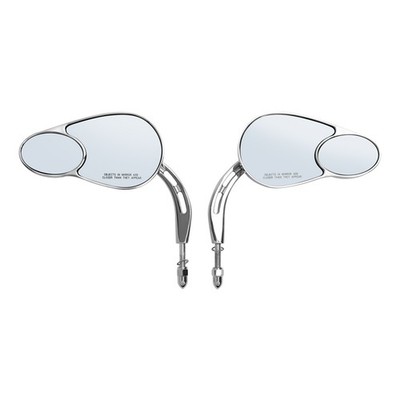 Split Vision Mirrors Fit For Harley Touring Electra Glide Road King Glide Chrome