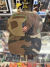 Polo Ralph Lauren Hat Cap Green Camo Big Pony USA Flag Patriotic 4th Of July