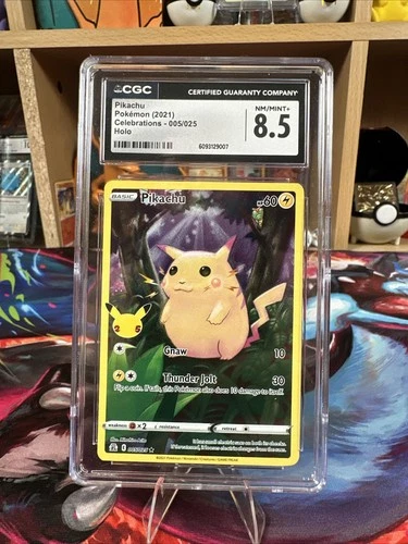 Pokémon TCG Celebrations Holo 005/025 CGC 8.5 Graded Card Chunky Pikachu