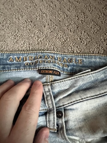 American Eagle Extreme Flex Slim Fit Distressed Acid Wash Jeans W30xL32 - Picture 2 of 4