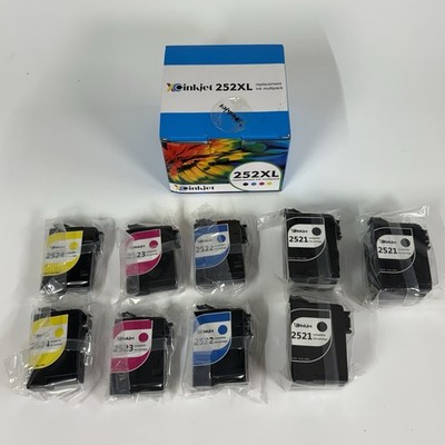 252 XL Ink Cartridge Replacement (3 B, 2 C, 2M, 2Y) For Epson WorkForce WF-3620