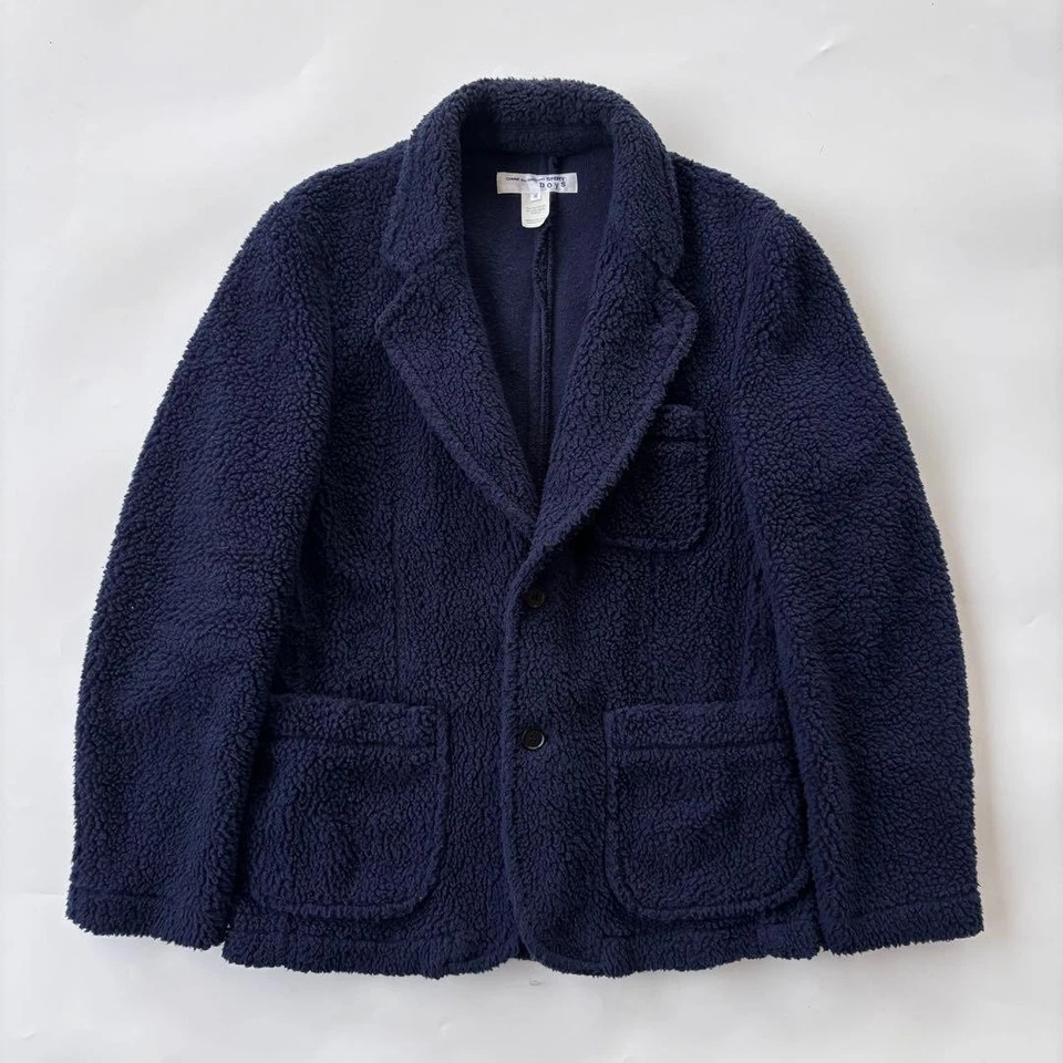 CAMISA COMME des GARCONS niños chaqueta polar azul marino 2018AW usada Foto 2 de 4