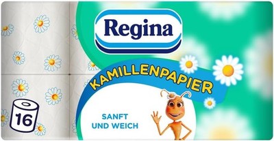 Regina Chamomile Toilet Paper 3-Ply 16 Rolls,150 Sheets Each, Soft,FSC-Certified