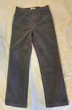 LOFT Women Straight High Rise Regular Fit Corduroy Pants Size 26/2 Gray NWT