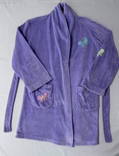 Xhilaration Bathrobe Girls Lilac Plush Butterfly Sleepwear Soft Warm - Size XL