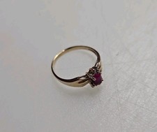 10k Gold Marquise Cut Ruby Ring